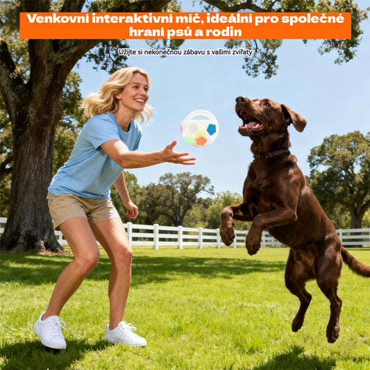 ⚽🐕🐾 Sleva 50 % 🔥🔥 Hračka pro psy - fotbalový míč, vysoce interaktivní, odolná a odolná proti kousnutí