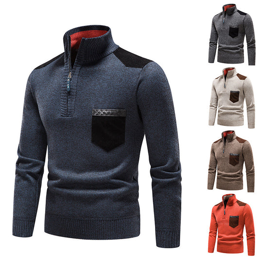 ❤️‍🔥【M-3XL】Suéter casual para hombre, otoño/invierno, con cierre de cremallera