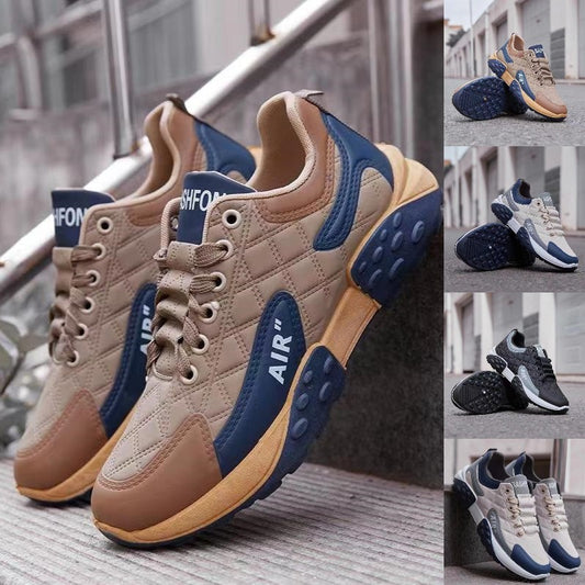 【39-44】2025 Pánské ležérní kožené boty, nízké, všestranné, lehké, prodyšné, běžecké boty